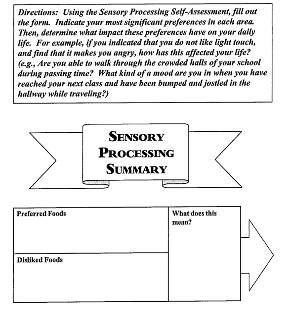 sensory processing summary 